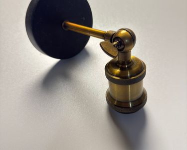 Douille E27 Vintage Laiton Vieilli Avec Variateur Et Câble 1,20m - Style Rétro