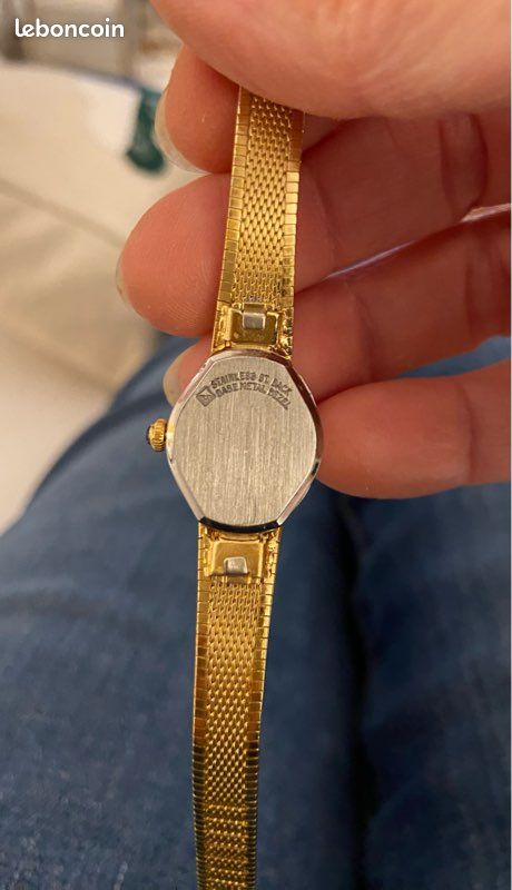 Montre Femme Croton Avec Diamants - Occasion - Bracelet Acier Inoxydable - Élégante Et Discrète