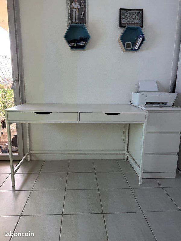 Bureau et commode 3 tiroirs malm (image 4)