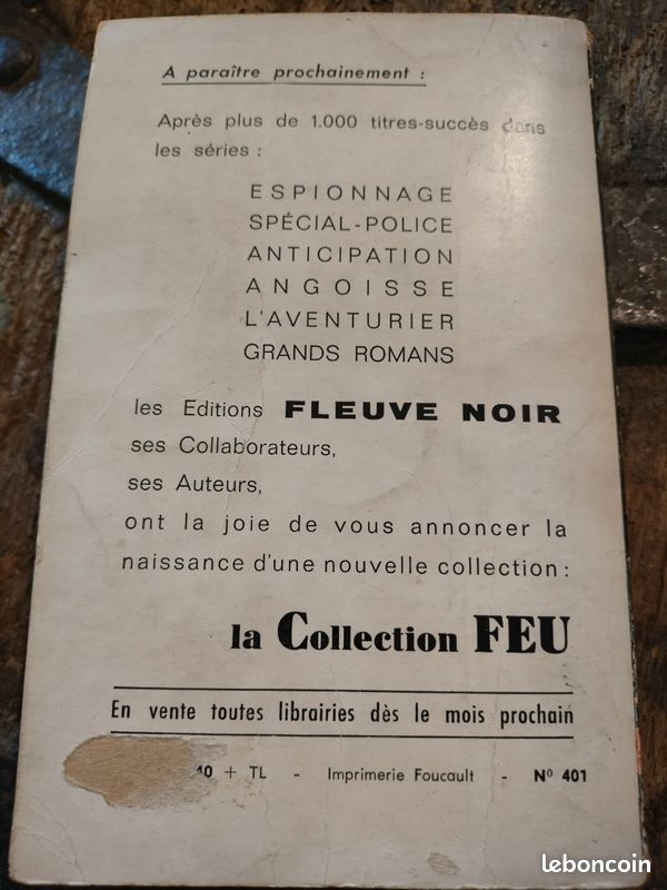 Livre Claude Rank - La Fosse - Fleuve Noir Spécial Police N°349 - État Correct
