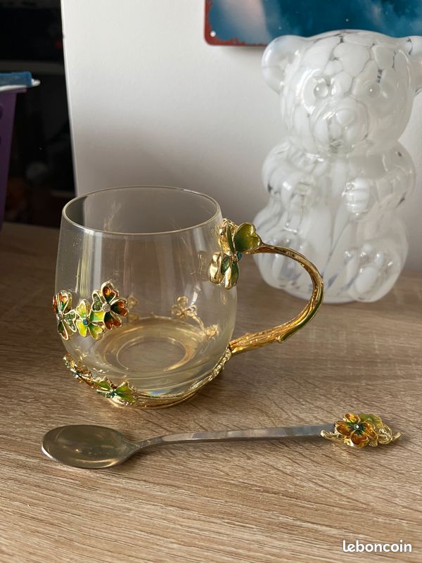 YUEMING Thé en verre transparent Coupe en verre à fleurs Tasse à thé avec couvercle, tasse YUEMING Thé en verre transparent Coupe en verre à fleurs Tasse à thé avec couvercle, tasse
