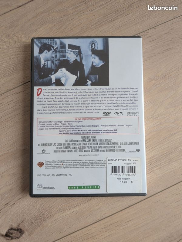 DVD Arsenic et vieilles dentelles (image 2)