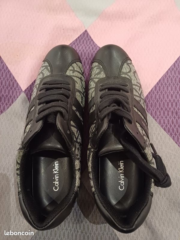 Baskets Calvin Klein georges icono gris femme NEUVES Chaussures