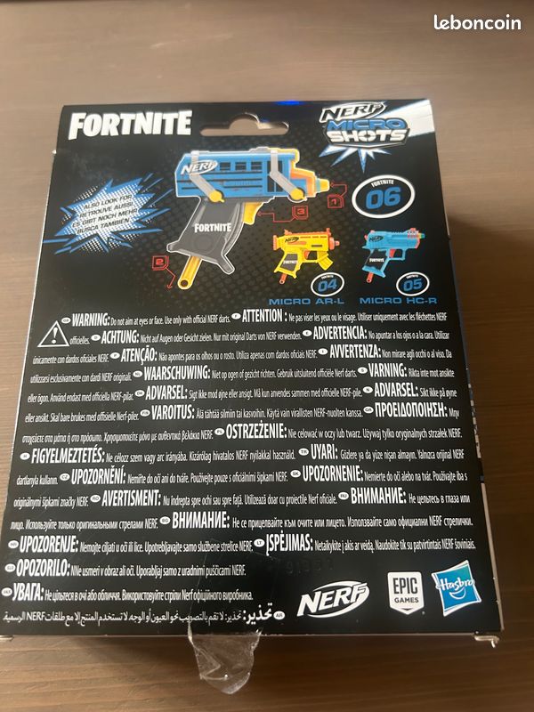 Pistolet Nerf Micro Shots Fortnite Micro Bus de Combat Bleu - Jeu de