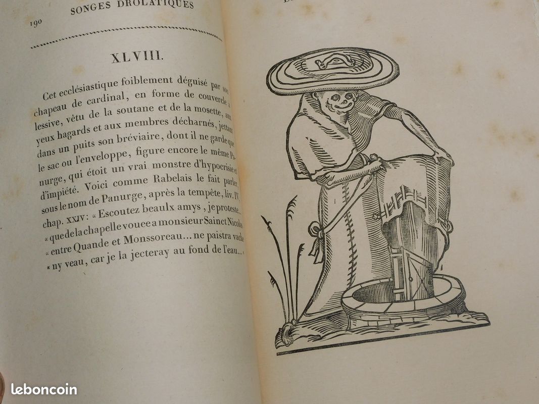OEUVRES DE RABELAIS EN NEUF VOLUMES, Dalibon 1823 belles reliures gravures Pantagruel Gargantua contes drôlatiques Renaissance (image 10)