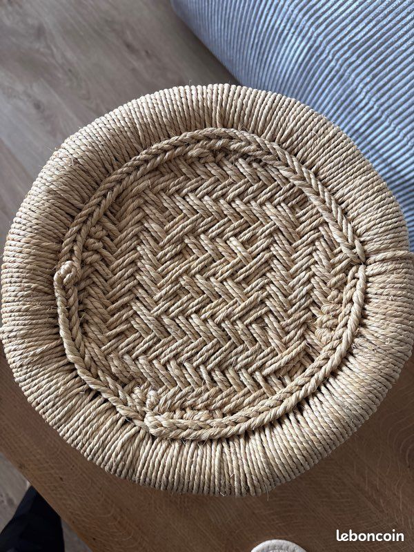 Tabouret osier et cordes (image 2)