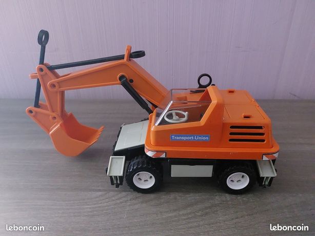 Lot Playmobil 3472 Pelleteuse 1979 + Trains 4027, 4053 – Vintage Complet Boîte