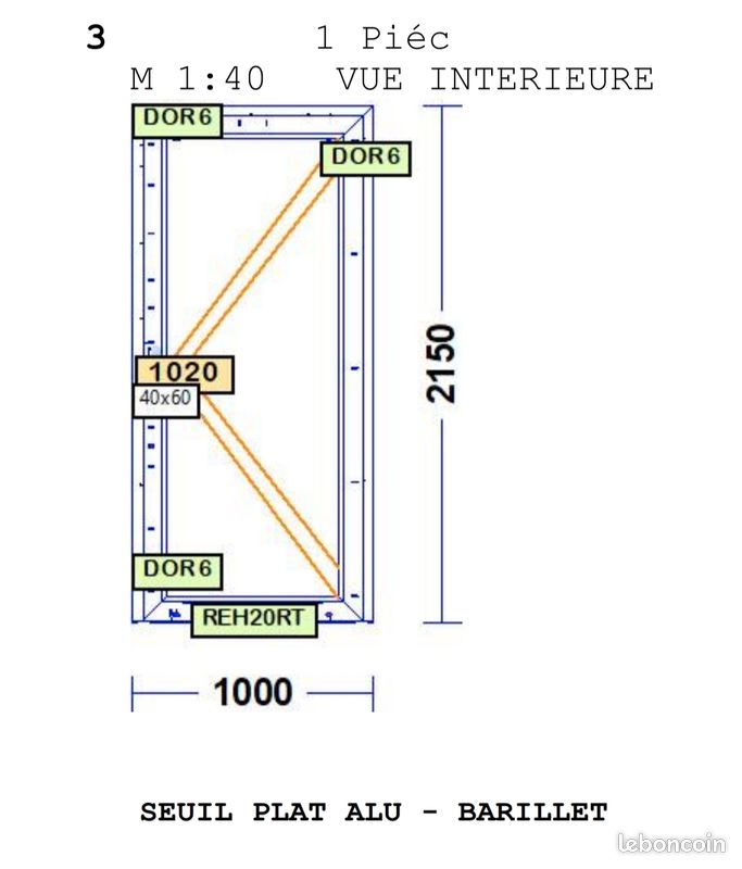 Porte fenêtre PVC (image 1)