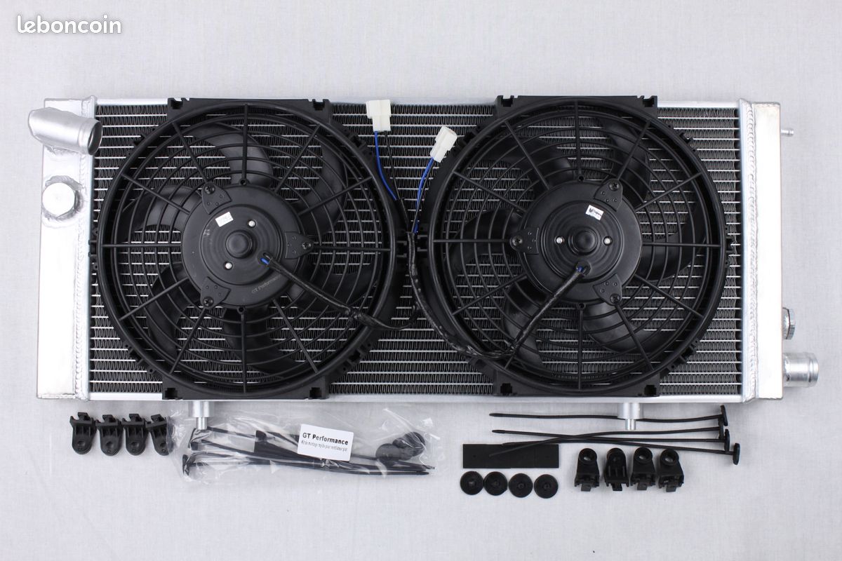 Radiateur ALU Peugeot 205 309 GTI - 50 ou 60mm Epaisseur + ventilos Hte Perfos (image 1)