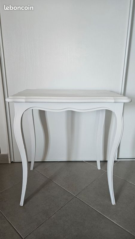 Table basse Guéridon bois blanc (image 1)
