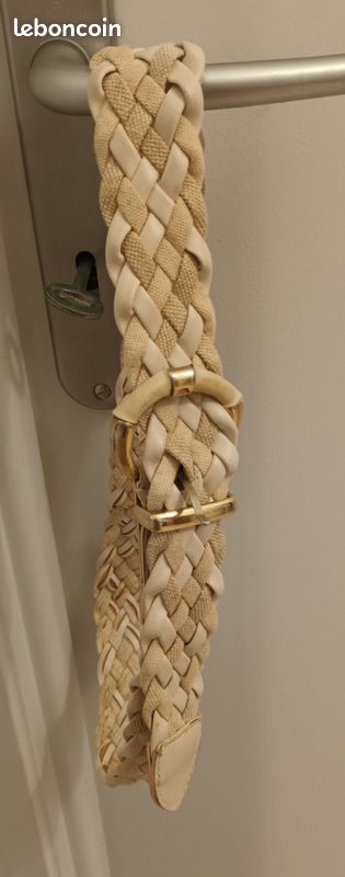 Ceinture tressée avec jolie boucle dorée 89 cm (image 1)