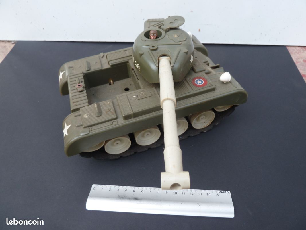GAMA Tank JOUET blindé militaire CHAR mécanique en tôle 9,5 cm