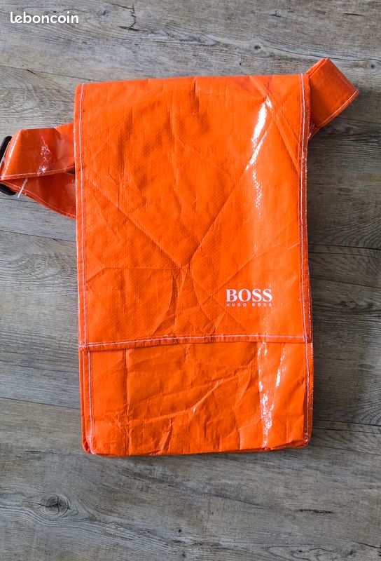 Couverture De Pique-nique Hugo Boss – Orange, Rangement Cuir, Neuve