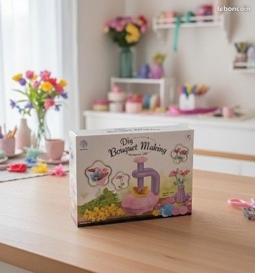 Kit Création Bouquet De Fleurs En Tissu Pour Enfants 3-8 Ans - Machine à Fleurs Incluse, Activité Manuelle Créative