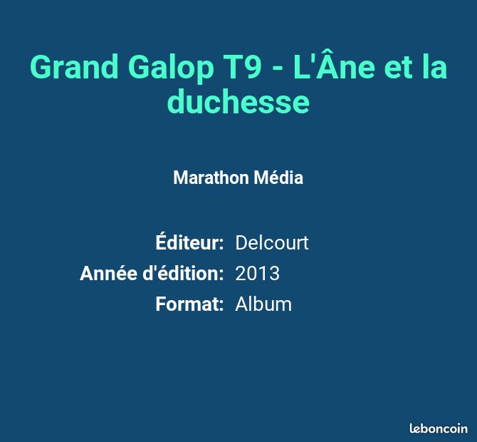 Grand Galop T9 - L'Âne et la duchesse - Marathon Média (image 2)