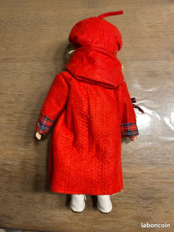 Ancienne Poupée Laflex Le Petit Chaperon Rouge 40 Cm - Vintage Années 40/50