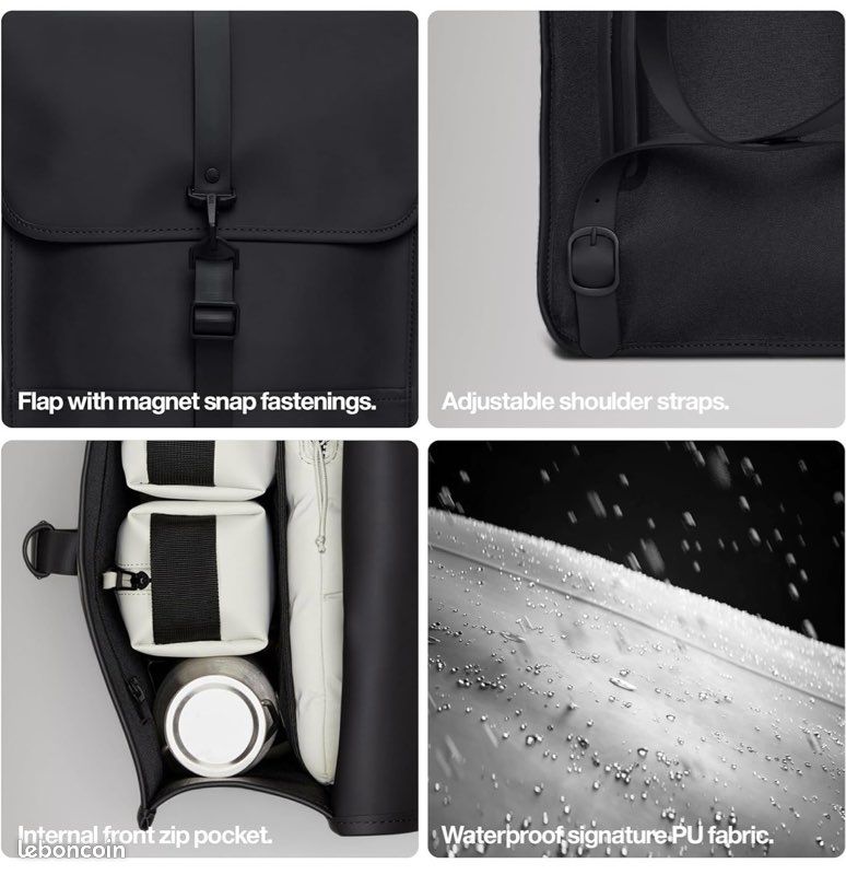 Sac à dos Rains Back pack mini W3 black (image 4)