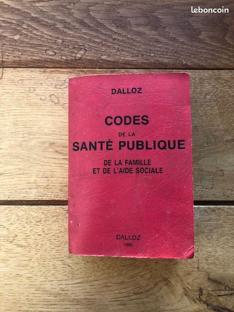 Livre DALLOZ Codes de la Santé Publique de la Famille et de l'AIde Sociale 1985 (image 1)