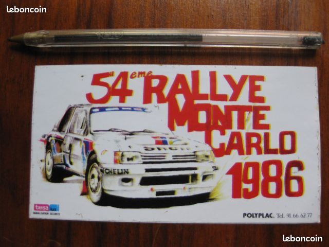 1 x RALLYE MONTE-CARLO Aufkleber - Größe: 15,5 x 31cm - in