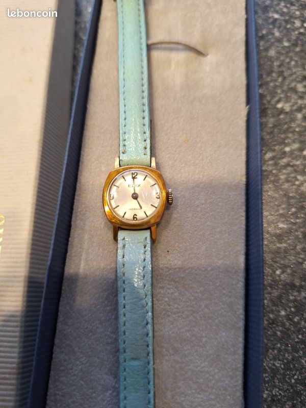 Montre Vintage Femme EVELIX Mécanique Bakélite Ambre - État Occasion