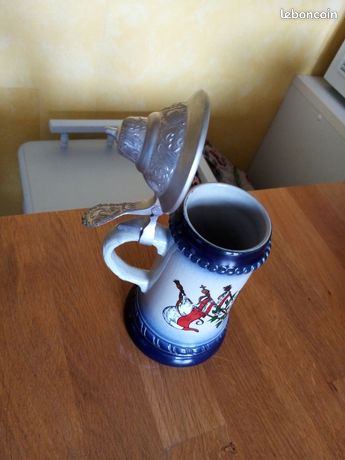 Chope à Bière Signée King Austria - Hauteur 19 Cm, 530 G - Vintage