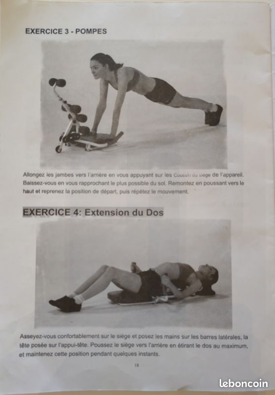 Appareil De Musculation Pour Le Dos Et Tout Le Corps – Matériel De Sport D’occasion En Bon état – Bleu