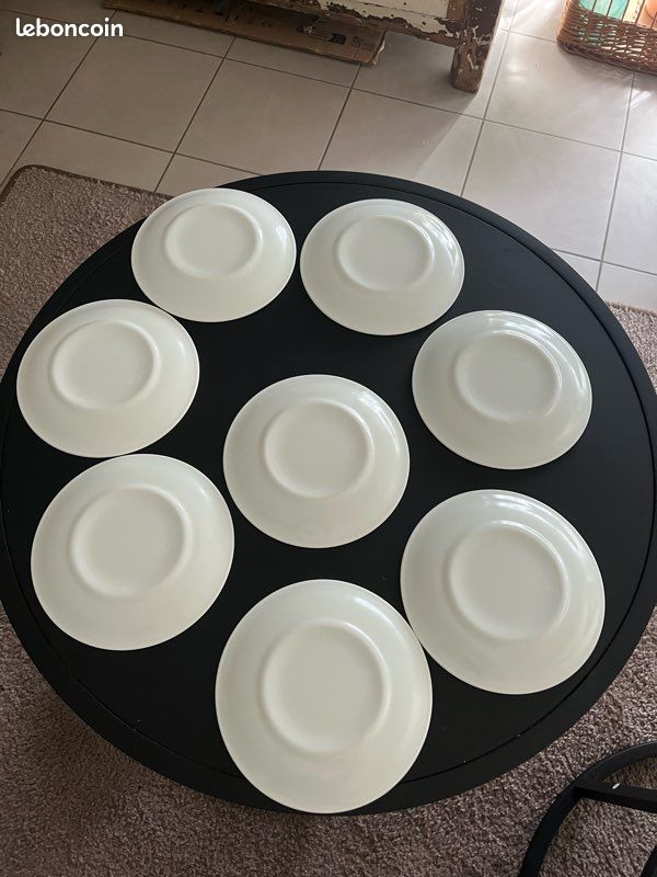 Lot de 8 assiettes à dessert vintage (image 2)