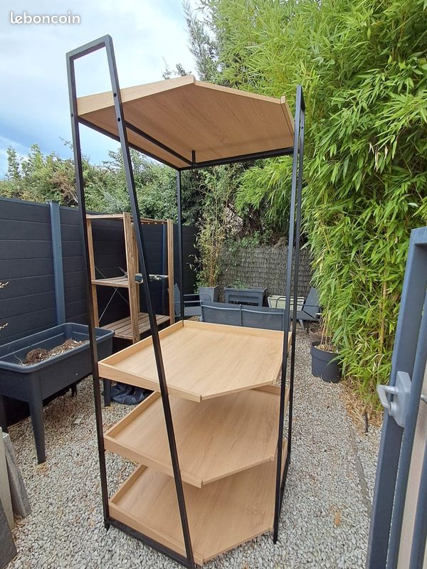 Étagère et penderie d'angle alinea neuve collection Henry bois et métal (image 1)