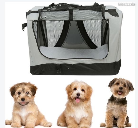 Cage de transport pour chien mobile pliable et transportable