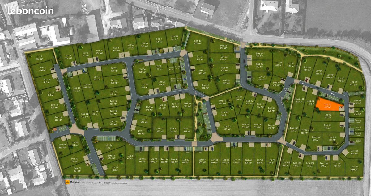 Terrains viabilisés 221m² – Saint-Jean-de-Liversay (17170) · 48 900 €