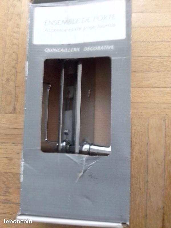 Ensemble porte chrome entraxe 20 cm (image 1)