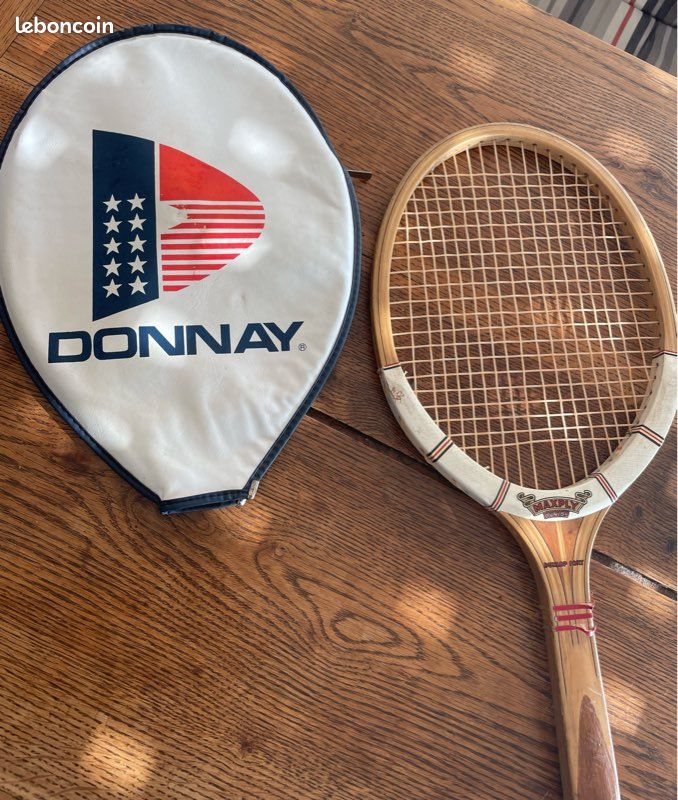 Ancienne Raquette De Tennis Dunlop Maxply - Fabrication UK - Années 80