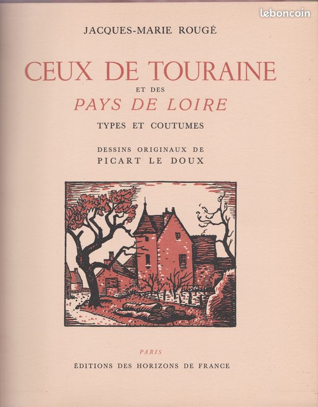 CEUX de TOURAINE et des Pays de LOIRE - JM . ROUGE - 1941 (image 1)