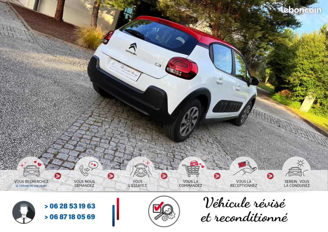 Citroën C3 III 1.2 VTi 12V 82 cv White&Red Color*Crit'Air 1*Ct Kit Distribution Entretien Complet... (image 13)