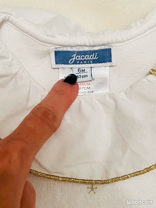 Pyjama Jacadi Une-pièce Pour Bébé - Taille 6 Mois - Couleur Bleu - Occasion Très Bon état - En Bon état Général