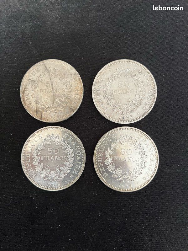 Lot pièces en argent 50 francs hercule (image 1)