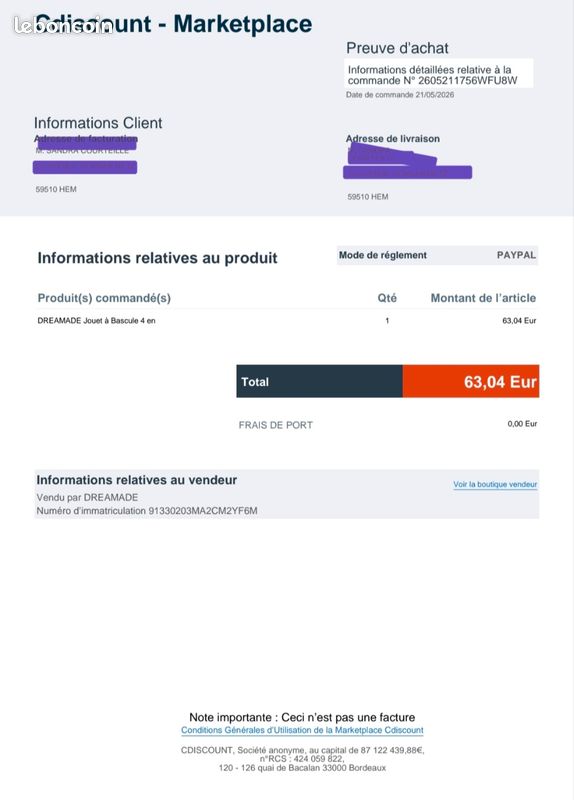 Jeu bascule en bois (image 3)