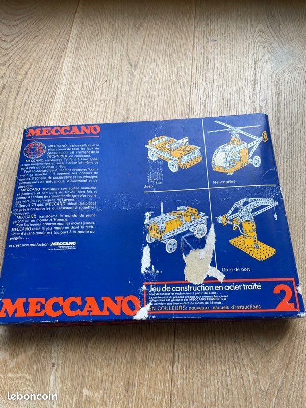 Boite ancienne de jouet de construction Meccano Set A N° 086400 - 1982