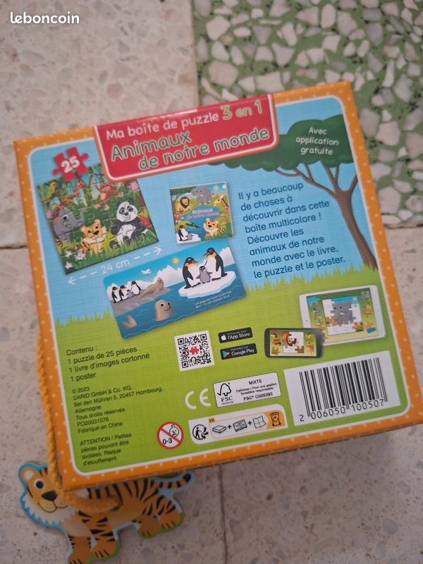 Puzzle 3 en 1 animaux (image 2)