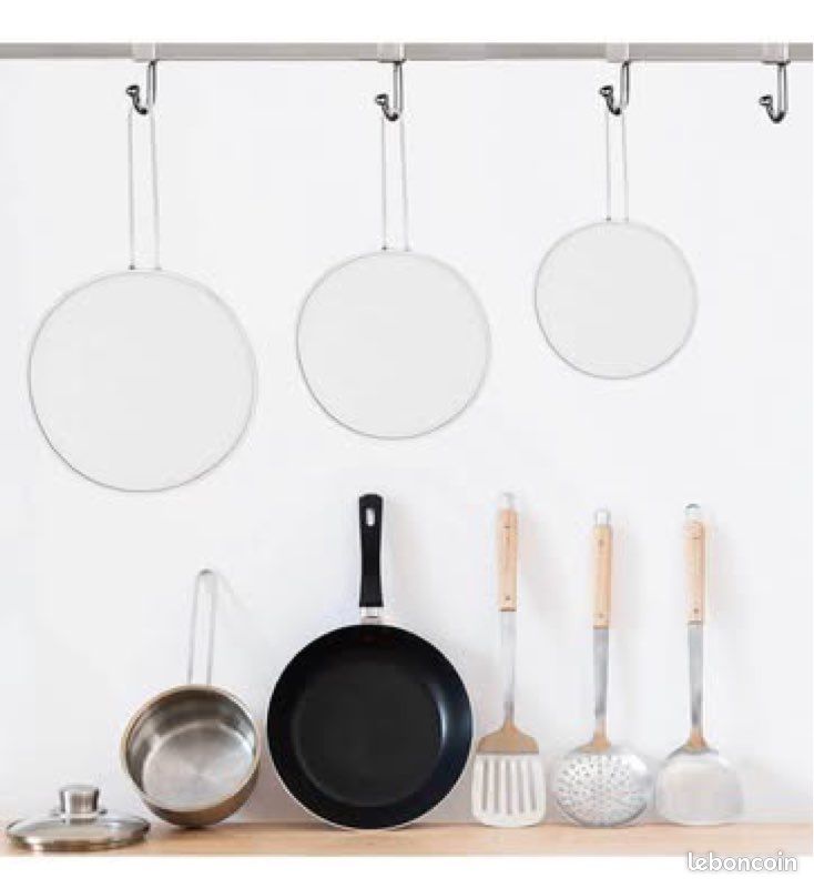 Grille Anti-éclaboussures Pour Poêle – 29 Cm En Acier Inoxydable – Poignée Confortable – Protège Des Projections D'huile – Multifonction : Passoire, Grille De Refroidissement