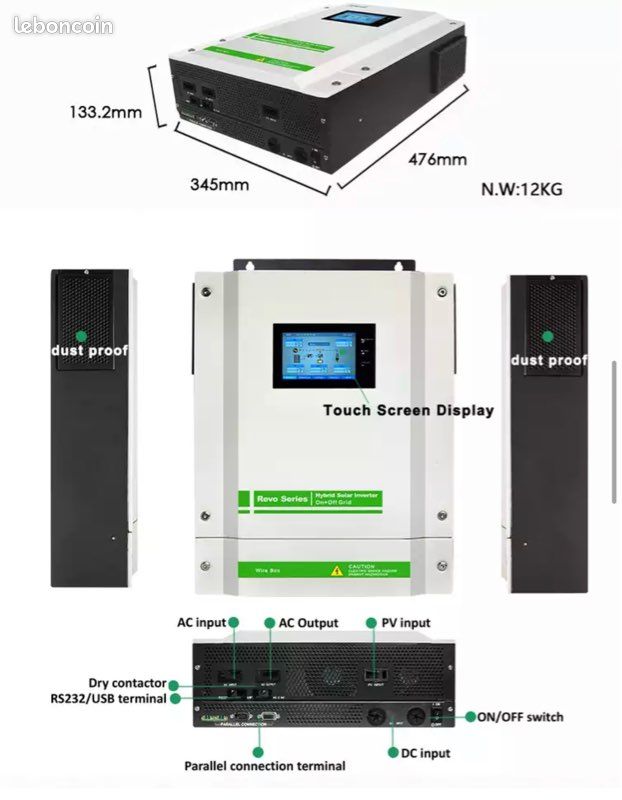 Onduleur solaire sur réseau 5500w 48v (image 7)