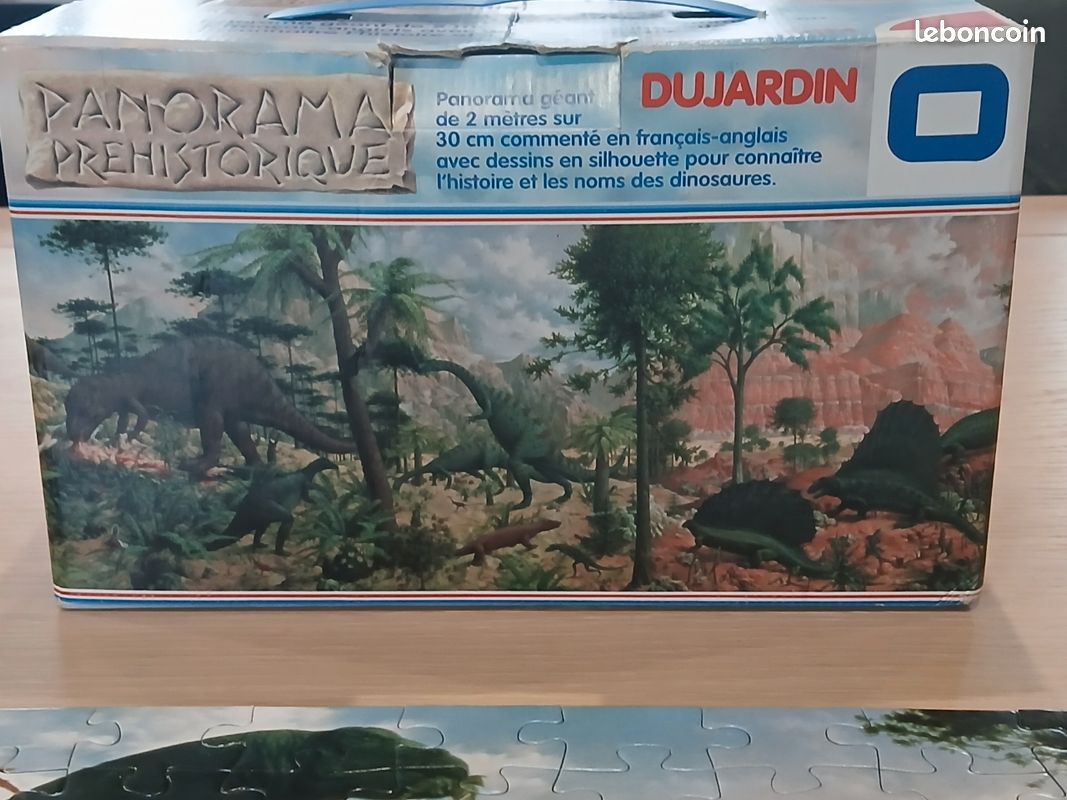 Ancien Puzzle En Bois Panorama Le Puy-en-Velay, 227 Pièces, 54x25 Cm