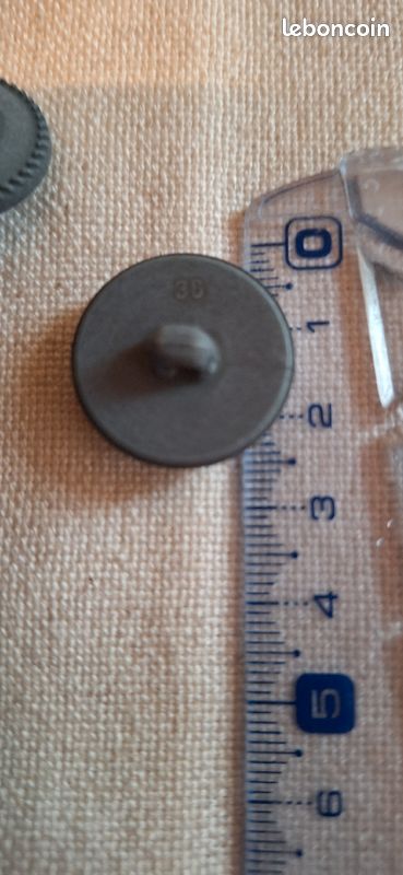 10 boutons gris 25 mm pour manteau (image 3)