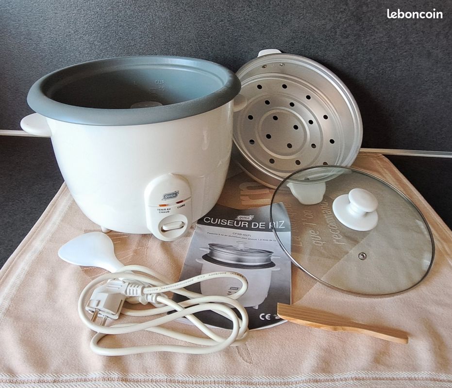 Cuiseur de riz / Rice cooker Quigg 1.8L avec panier vapeur – Complet (image 2)