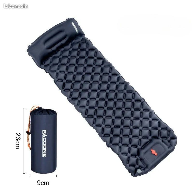 Matelas ultraléger avec gonfleur intégré - Camping et Bivouac