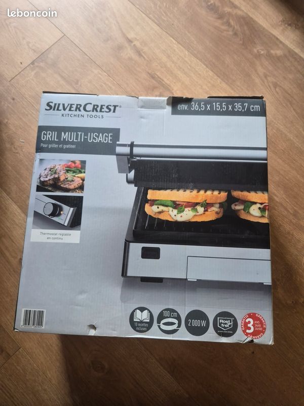 [NEUF] Gril Multi-Usage SILVERCREST 2000W - Sous blister (image 4)