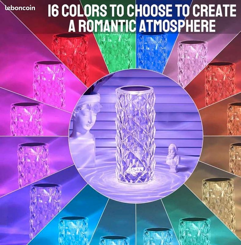 Lot 2 Lampes 3D Illusion LED – Télécommande + USB – 16 Couleurs & 4 Modes – Veilleuse Chambre Enfant & Déco Salon