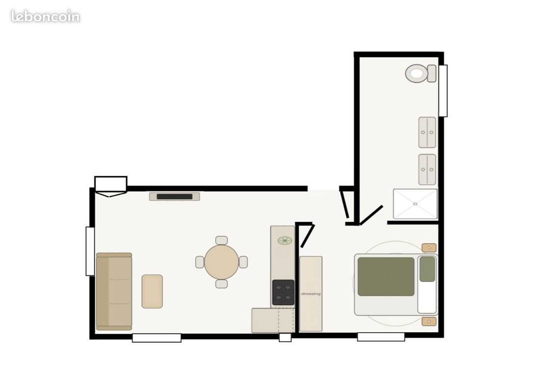 Appartement 2 pièces 34 m² · à Ballan-Miré · 34 m² · 107 000 €