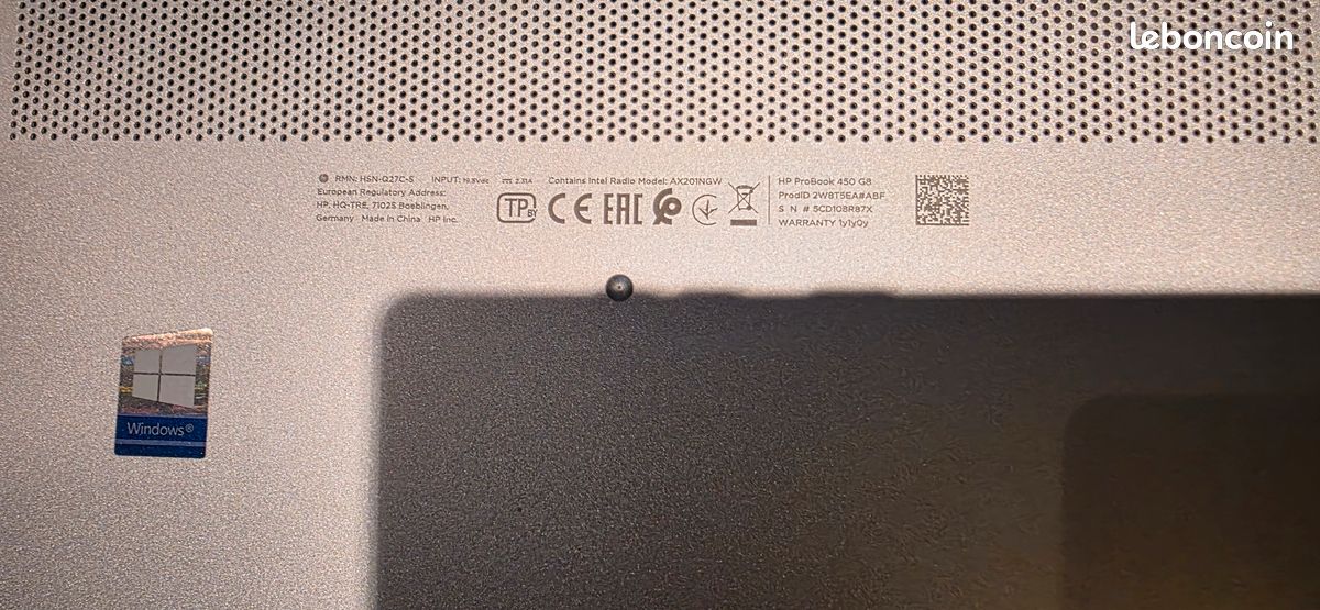 HP ProBook 450 G8 • i7 11ᵉ gen • 32 Go RAM • 2 To SSD • Windows 11 Pro (image 5)