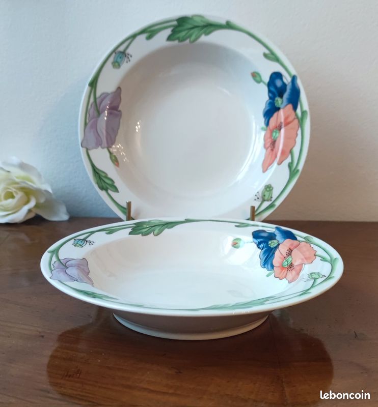 2 petites assiettes creuses Amapola Villeroy & Boch Porcelaine (image 2)